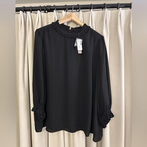 Reitmans Black Ruffle Blouse XXL